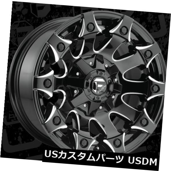 海外輸入ホイール Fuel Battle Axe D578 18x9 6x135 / 6x5.5 ET20ブラック/ミルドリム（4個セット） Fuel Battle Axe D578 18x9 6x135/6x5.5 ET20 Black/Milled Rims (Set of 4) 【並行輸入品】