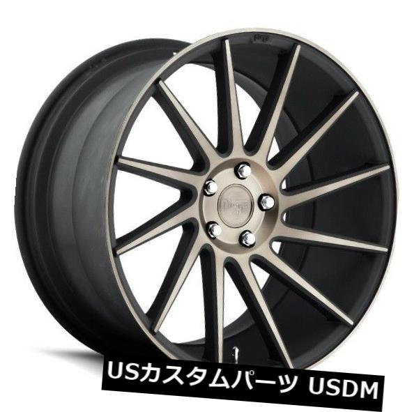 海外輸入ホイール 19x8.5 NICHE SURGE M114 5x4.5 +35マットブラックマシンホイール（4個セット） 19x8.5 NICHE SURGE M114 5x4.5 +35 Matte Black Machine Wheels (Set of 4) 【並行輸入品】｜カスタムパーツ WORLD倉庫