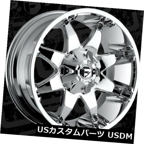 海外輸入ホイール 20x9燃料D508オクタン6x135 / 6x139.7 ET20クロムリム（4個セット） 20x9 Fuel D508 Octane 6x135/6x139.7 ET20 Chrome Rims (Set of 4) 【並行輸入品】