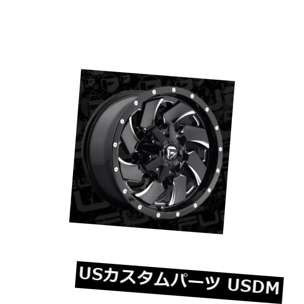 海外輸入ホイール 18x9 Fuel D574 Cleaver 6x135/6x139.7 ET1 Black & Milled Rims (Set of 4) 【並行輸入品】