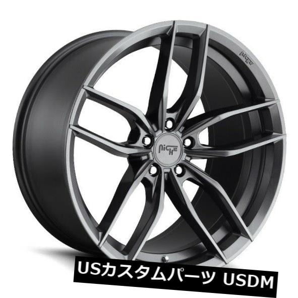 海外輸入ホイール 22x10.5ニッチリムM204 Vosso 5x127 ET40無煙炭リム（4個セット） 22x10.5 Niche Rims M204 Vosso 5x127 ET40 Anthracite Rims (Set of 4) 【並行輸入品】