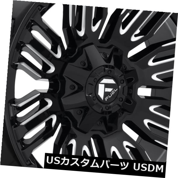 海外輸入ホイール 20x9 Fuel D649 Schism 5x139.7/5x150 ET1 Black & Milled Wheels (Set of 4) 【並行輸入品】