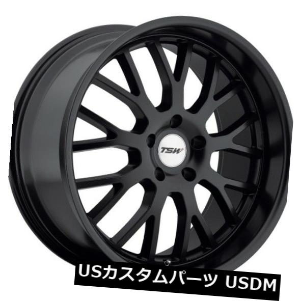 海外輸入ホイール 20x8.5 TSW Tremblant 5x114.3リム+40マットブラックホイール（4個セット） 20x8.5 TSW Tremblant 5x114.3 Rims +40 Matte Black Wheels (Set of 4) 【並行輸入品】
