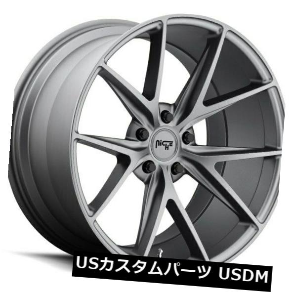 海外輸入ホイール 20x9ニッチリムM116 Misano 5x115 ET18無煙炭リム(4個セット) 20x9 Niche Rims M116 Misano 5x115 ET18 Anthracite Rims (Set of 4) 【並行輸入品】