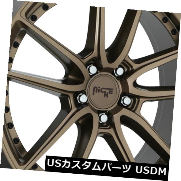 海外輸入ホイール 20x10.5ニッチリムM222 Dfs 5x112 ET40ブロンズリム（4個セット） 20x10.5 Niche Rims M222 Dfs 5x112 ET40 Bronze Rims (Set of 4) 【並行輸入品】