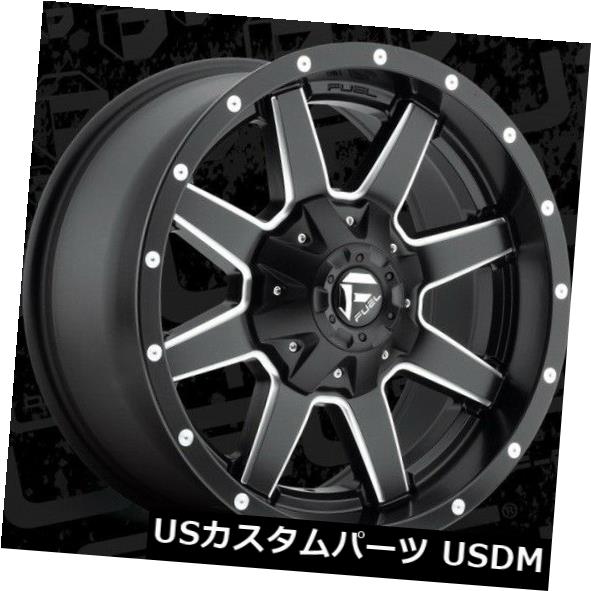 海外輸入ホイール Fuel Maverick D538 18x9 5x4.5 / 5x5 ET1ブラックリム（4個セット） Fuel Maverick D538 18x9 5x4.5/5x5 ET1 Black Rims (Set of 4) 【並行輸入品】