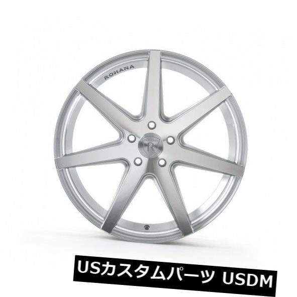 海外輸入ホイール Rohana RC7 19x9.5 5x112 et33マシンシルバーホイールリム（4個セット） Rohana RC7 19x9.5 5x112 et33 Machine Silver Wheels Rims (set of 4) 【並行輸入品】