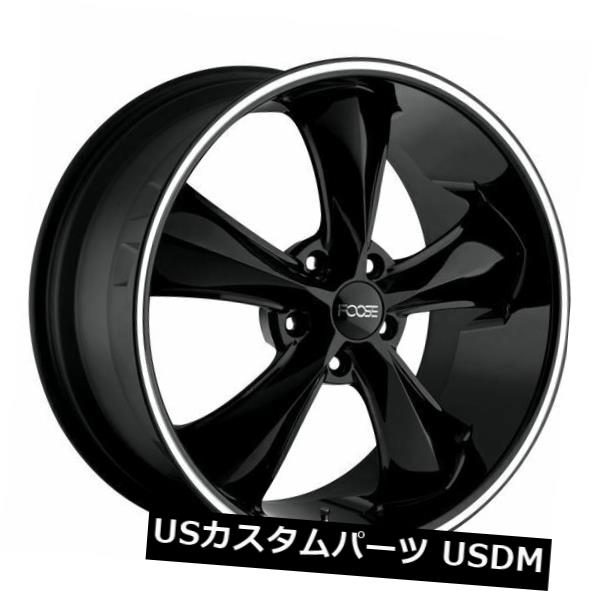 海外輸入ホイール 20x10 Foose Rims F104 Legend 5x127 ET0 Black & Milled Rims (Set of 4) 【並行輸入品】