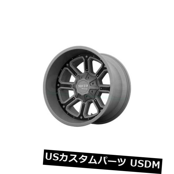 海外輸入ホイール 20x10 MOTO METAL SHIFT 8x180 ET-24 Matte Grey W / G-Blk Inserts Rims（4個セット） 20x10 MOTO METAL SHIFT 8x180 ET-24 Matte Gray W/ G-Blk Inserts Rims (Set of 4) 【並行輸入品】