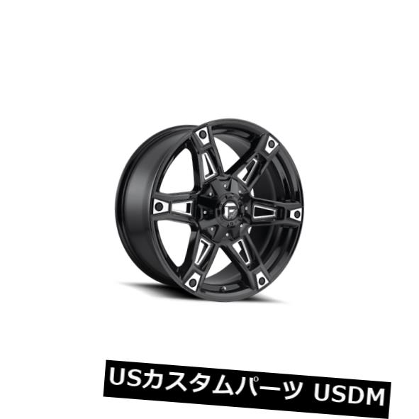 海外輸入ホイール 20x9 Fuel D622 Dakar 5x139.7/5x150 ET1 Black & Milled Rims (Set of 4) 【並行輸入品】