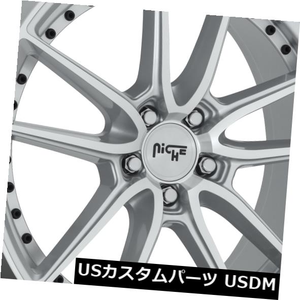 海外輸入ホイール 20x10.5 Niche Wheels M221 Dfs 5x115 ET20 Silver & Machined Wheels (Set of 4) 【並行輸入品】