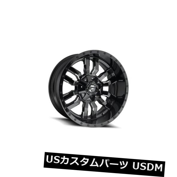 海外輸入ホイール フューエルスレッジD595 20x9 8x180 ET20ブラック/ミルドリム（4個セット） Fuel Sledge D595 20x9 8x180 ET20 Black/Milled Rims (Set of 4) 【並行輸入品】