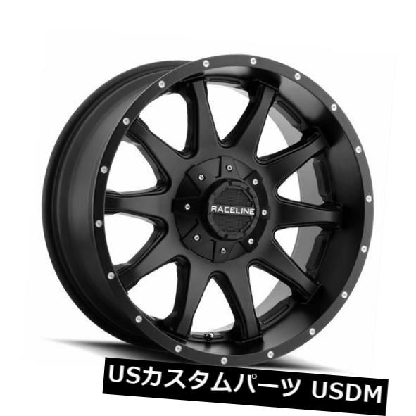 海外輸入ホイール 20x12 Raceline 930 Shift 6x139.7 / 6x135 ET-44サテンブラックホイール（4個セット） 20x12 Raceline 930 Shift 6x139.7/6x135 ET-44 Satin Black Wheels (Set of 4) 【並行輸入品】