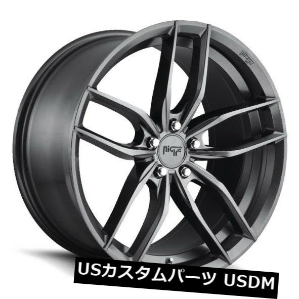 海外輸入ホイール 20x10.5 NICHE VOSSO M204 5x112 +30光沢無煙炭ホイール（4個セット） 20x10.5 NICHE VOSSO M204 5x112 +30 Gloss Anthracite Wheels (Set of 4) 【並行輸入品】