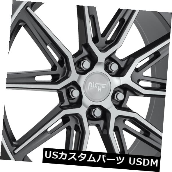 海外輸入ホイール 20x9ニッチホイールM220 Gemello 5x120 ET35無煙炭ホイール(4個セット) 20x9 Niche Wheels M220 Gemello 5x120 ET35 Anthracite Wheels (Set of 4) 【並行輸入品】