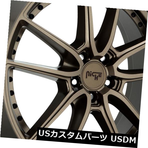 海外輸入ホイール 20x9ニッチホイールM222 Dfs 5x120 ET35ブロンズホイール（4個セット） 20x9 Niche Wheels M222 Dfs 5x120 ET35 Bronze Wheels (Set of 4) 【並行輸入品】