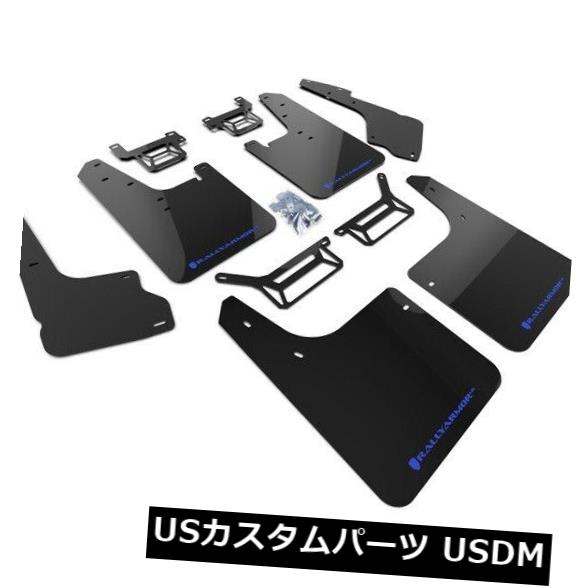 マッドガード 泥除け ラリーアーマーURブラックマッドフラップキット（2012-2019トヨタ4ランナー用ブルーロゴ付） Rally Armor UR Black Mud Flaps Kit w/ Blue Logo for 2012-2019 Toyota 4Runner 【並行輸入品】