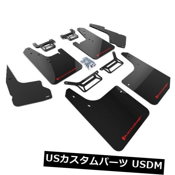 マッドガード 泥除け ラリーアーマーURブラックマッドフラップキット（2012-2019トヨタ4ランナー用レッドロゴ付） Rally Armor UR Black Mud Flaps Kit w/ Red Logo for 2012-2019 Toyota 4Runner 【並行輸入品】