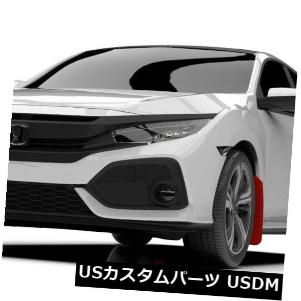 マッドガード 泥除け ホンダ17-19シビックスポーツツーリングハッチレッドwホワイトロゴ用ラリーアーマーマッドフラップ Rally Armor Mud Flaps For Honda 17-19 Civic Sport Touring Hatch Red w White Logo 【並行輸入品】