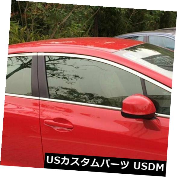ドアピラー ホンダシビックセダン2012-2015クロームドアウィンドウピラーシルトリムカバーベゼルにフィット Fits Honda Civic Sedan 2012-2015 Chrome Door Window Pillar Sill Trim Cover Bezel 【並行輸入品】