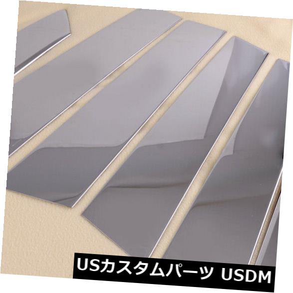 ドアピラー ホンダシビック16-18のための6xドア窓ピラーポストトリムフレームカバー成形フィット 6x Door Window Pillar Post Trim Frame Cover Molding Fit For Honda Civic 16-18 【並行輸入品】