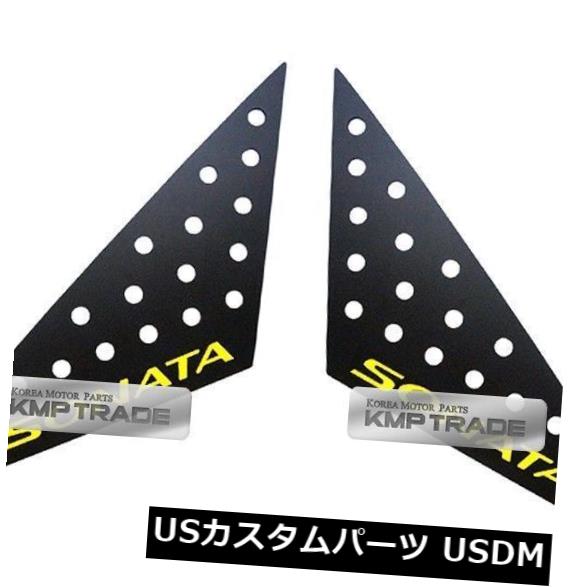ドアピラー HYUNDAI 2011-14 Sonata i45用Cピラーウィンドウガラススポーツプレートモールディングイエロー C Pillar Window Glass Sports Plate Molding Yellow For HYUNDAI 2011-14 Sonata i45 【並行輸入品】