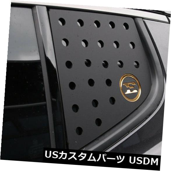 ドアピラー 窓ガラスブラックCピラーサークルプレート2ロゴカラー用起亜スティンガー2017?2018 + Window Glass Black C Pillar Circle Plate 2 Logo Color For Kia Stinger 2017~2018+ 【並行輸入品】