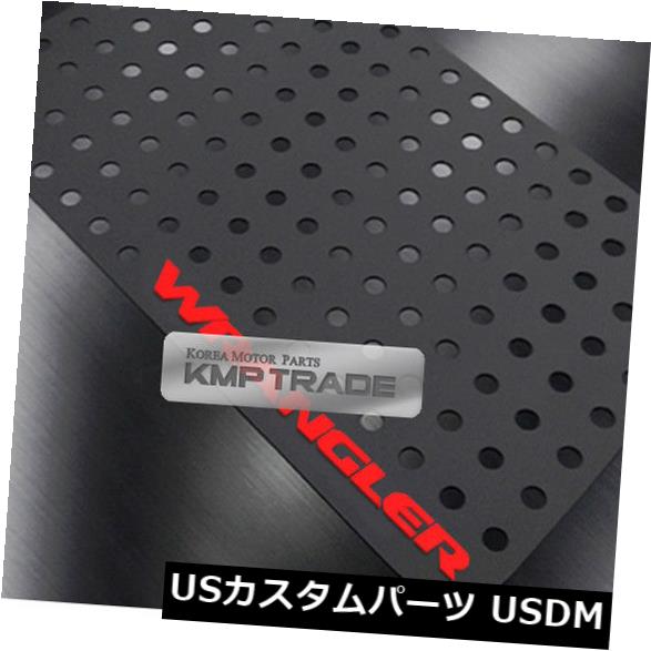 ドアピラー ジープ2018-19ラングラールビコン用Cピラーウィンドウスポーツプレートマットブラックレッド C Pillar Window Sports Plate Matt Black Red For JEEP 2018-19 Wrangler Rubicon 【並行輸入品】