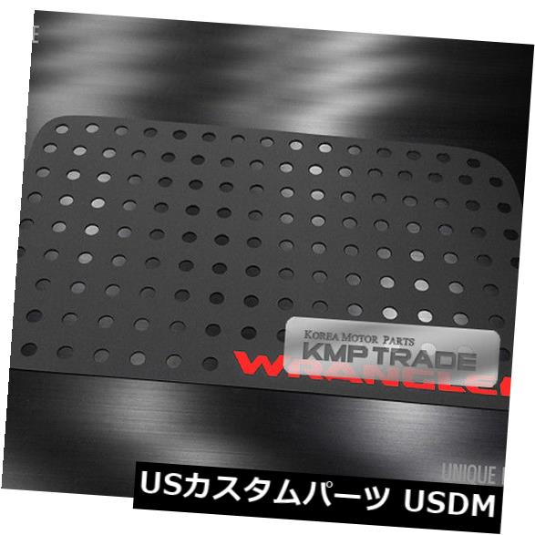 ドアピラー ジープ2018-19ラングラールビコン用Cピラースポーツウィンドウプレートマットブラックレッド C Pillar Sports Window Plate Matt Black Red For JEEP 2018-19 Wrangler Rubicon 【並行輸入品】