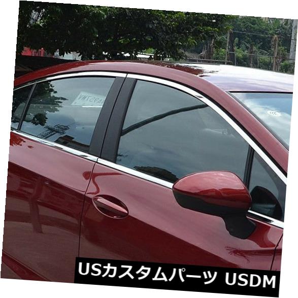 ドアピラー 12 *フルウィンドウシルピラーなしトリムシボレークルーズホールデンアストラ2017のトリム 12* Full Window Sill without Pillars Trim For Chevrolet Cruze Holden Astra 2017 【並行輸入品】