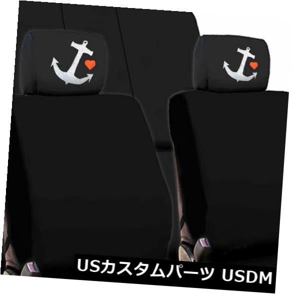 シートカバー トヨタの新しい車のトラックの座席は赤いキスの唇のヘッドレストの黒い生地を覆います For Toyota New Car Truck Seat Covers Red Kiss Lip Headrest Black Fabric 【並行輸入品】