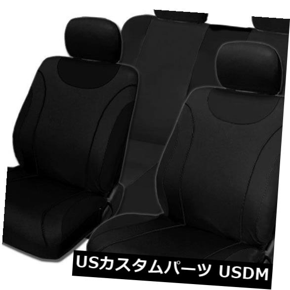 シートカバー マツダのためのギフトのフルセットが付いている新しい柔らかい黒い布のカートラックのシートカバー For Mazda New Soft Black Cloth Car Truck Seat Covers With Gift Full Set 【並行輸入品】