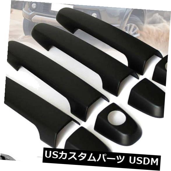 ドアノブ ドアハンドル 三菱トライトンL200 15-16-17用マットブラックカバードアハンドル4DRSトリムフィット MATTE BLACK COVER DOOR HANDLE 4DRS TRIM FIT FOR MITSUBISHI TRITON L200 15-16-17 【並行輸入品】