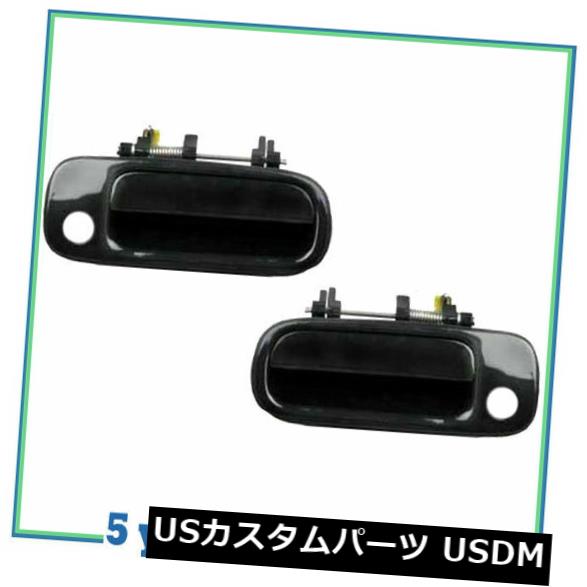 ドアノブ ドアハンドル DH20 92-96用カムリフロント左右外ドアハンドルブラック202塗装済 DH20 92-96 For Camry Pair Front Left Right Outside Door Handle BLACK 202 Painted 【並行輸入品】