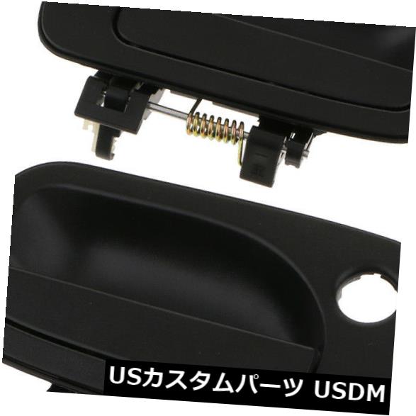 ドアノブ ドアハンドル 2013-2017日産のために合う2pcs黒い車の外部の後部前部/左のドアハンドル 2pcs Black Car Exterior Rear Front/Left Door Handle Fit for 2013-2017 Nissan 【並行輸入品】