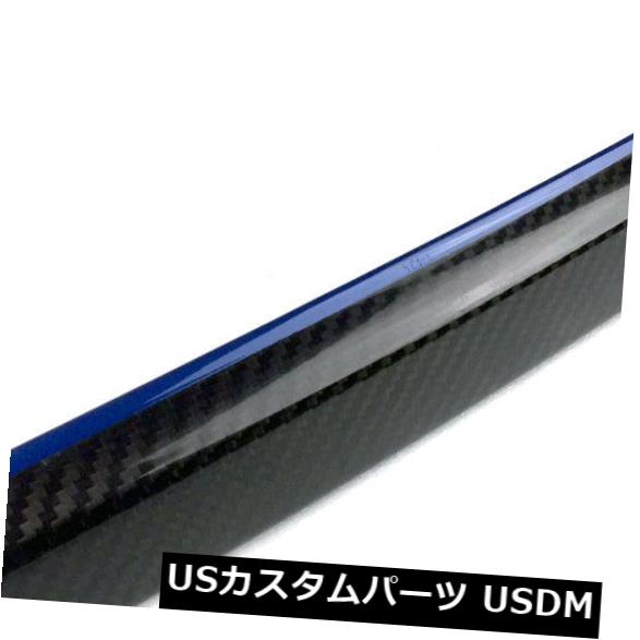 トランクリッドガーニッシュ スバルWRX STI 4DRセダン用ドライカーボンファイバー+ブルーライントランクリッドガーニッシュトリム Dry Carbon Fiber + Blue Line Trunk Lid Garnish Trim For Subaru WRX STI 4DR Sedan 【並行輸入品】