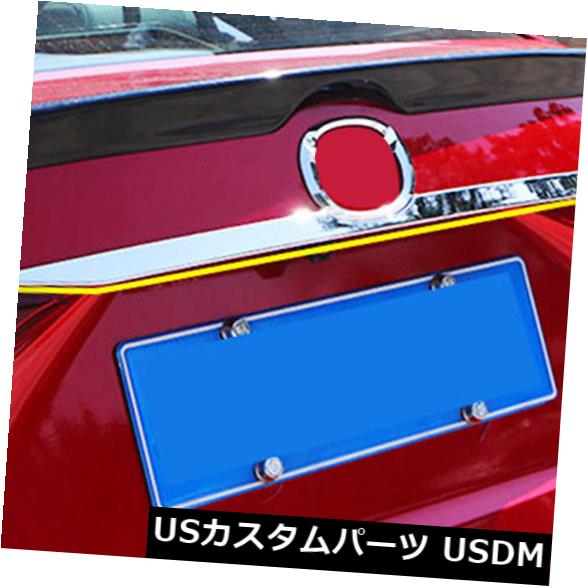 トランクリッドガーニッシュ クロームリアバックドアトランクリッドカバートリムガーニッシュストリップ用マツダ3セダン14-18 Chrome Rear Back Door Trunk Lid Cover Trim Garnish Strip For Mazda 3 Sedan 14-18 【並行輸入品】