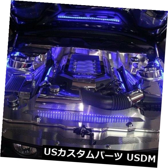 USメッキパーツ ACC Mustang Fender Top Caps Polished Illuminated V6 & GT 5.0- 273050-White 【並行輸入品】