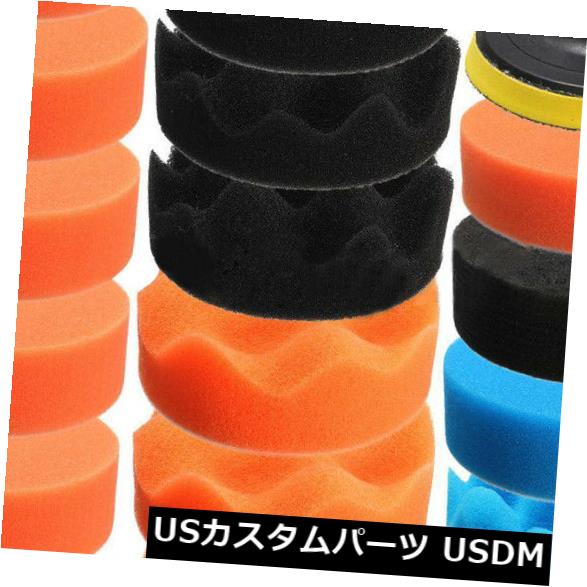 USメッキパーツ 19PCS 3インチ80mmスポンジバフバフ研磨パッドキットカーポリッシャーセット 19PCS 3 Inch 80mm Sponge Buff Buffing Polishing Pad Kit Car Polisher Set 【並行輸入品】