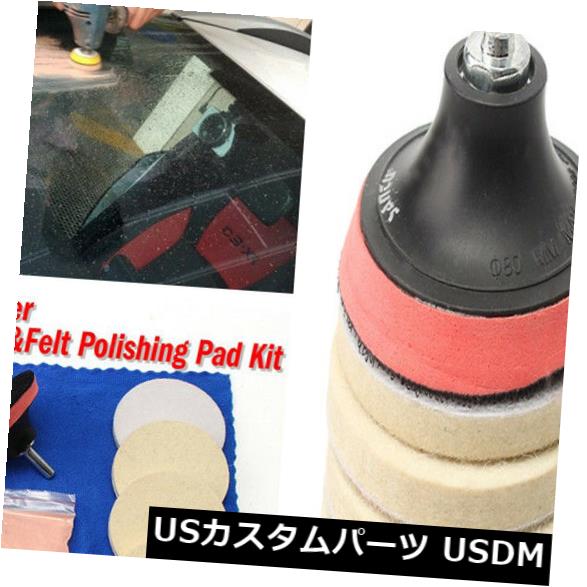 USメッキパーツ 車のフロントガラスガラス用10個の酸化セリウム研磨パウダーフェルト研磨パッド 10pcs Cerium Oxide Polishing Powder Felt Polishing Pad for Car Windscreen Glass 【並行輸入品】