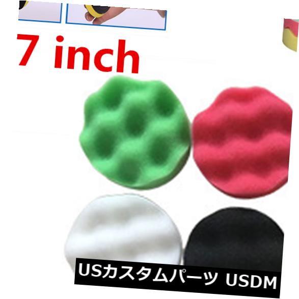 USメッキパーツ 車のポリッシャーの緩衝のための7インチ10pcsの磨くスポンジの磨くパッドのワックスをかけるキット 7 Inch 10pcs Buffing Sponge Polishing Pad Waxing Kit For Car Polisher Buffer 【並行輸入品】