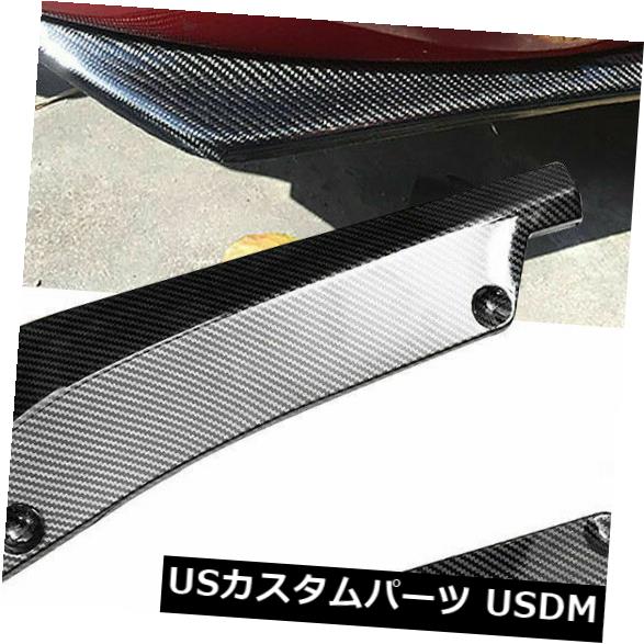 USメッキパーツ 2xカーボンファイバーリアバンパーリップディフューザースプリッターカナードプロテクターユニバーサル 2x Carbon Fiber Rear Bumper Lip Diffuser Splitter Canard Protector Universal 【並行輸入品】