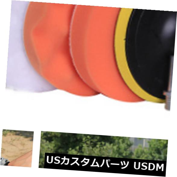 USメッキパーツ 車のスレッドドリル研磨スポンジパッドキット6 PCS 4インチバフ研磨パッドワックスポリッシャー Car Thread Drill Polishing Sponge Pad Kit 6 PCS 4 Inch Buffing Pads Wax Polisher 【並行輸入品】