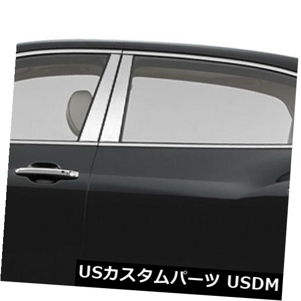 USメッキパーツ 2012-2017 Hyundai Equusの柱ポストカバー（ステンレス4個） Pillar Post Covers for 2012-2017 Hyundai Equus (Stainless Steel 4pc) 【並行輸入品】