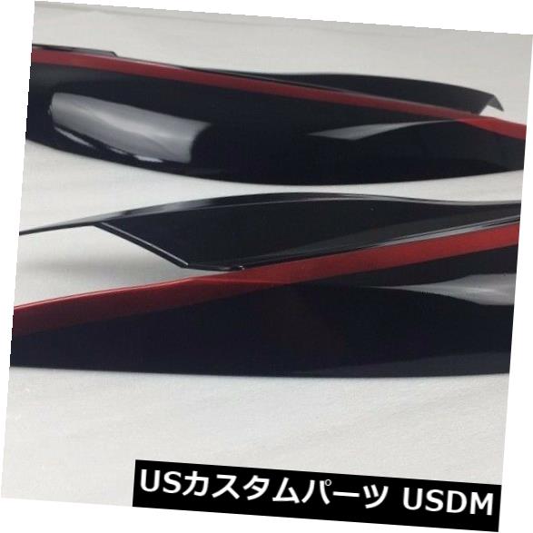 アイライン スバルWRX STI 4Dフロントまぶたヘッドライトカバー用カラーブラック+レッドライン color Black + Red Line For Subaru WRX STI 4D Front Eyelids Headlight Cover 【並行輸入品】