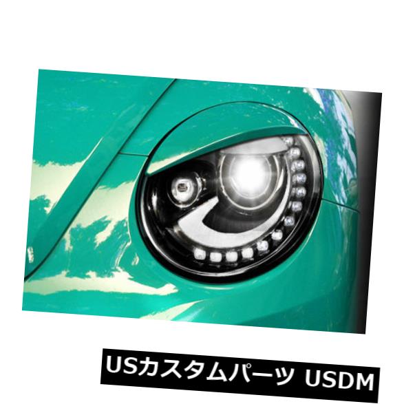 アイライン 塗装されていない怒っているタイプのヘッドライトは、2011年から2016年までのVWビートルのアイリス眉を眉毛にします UNPAINTED ANGRY TYPE HEADLIGHT BROWS EYELIDS EYEBROWS FOR VW BEETLE 2011-2016 【並行輸入品】