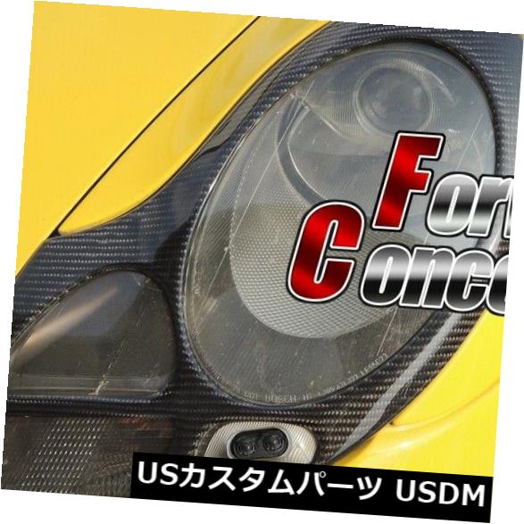 アイライン 炭素繊維996 911ボクスター986ヘッドライトカバーアイリッドトリム用1ペア FOR CARBON FIBER 996 911 BOXSTER 986 HEADLIGHTS COVERS EYELIDS TRIMS 1 pair 【並行輸入品】
