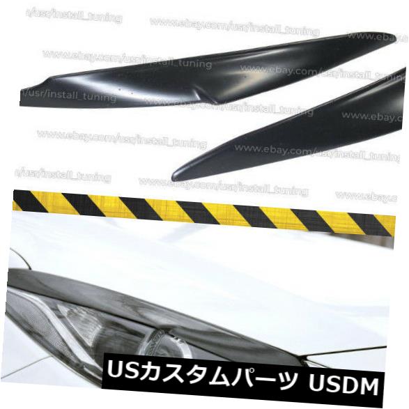 アイライン マツダ3アクセラ2013-2015プラスチックABSのハロゲンヘッドライトのまぶたの眉毛 Eyelids Eyebrows on halogen headlights for Mazda 3 Axela 2013-2015 plastic ABS 【並行輸入品】