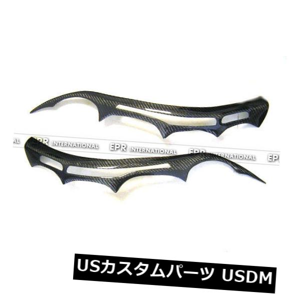 アイライン 2004+ BMW E60カーボンファイバーアイブロウグロッシーヘッドライトアイリッドレーシングトリム2pcs For 2004+ BMW E60 Carbon Fiber Eyebrow Glossy Headlight Eyelid Racing Trim 2pcs 【並行輸入品】