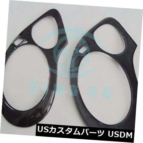 アイライン ポルシェボクスター996911 986カーボンファイバーヘッドライトカバーまぶたトリム For Porsche Boxster 996 911 986 Carbon Fiber Headlights Covers Eyelids Trims 【並行輸入品】